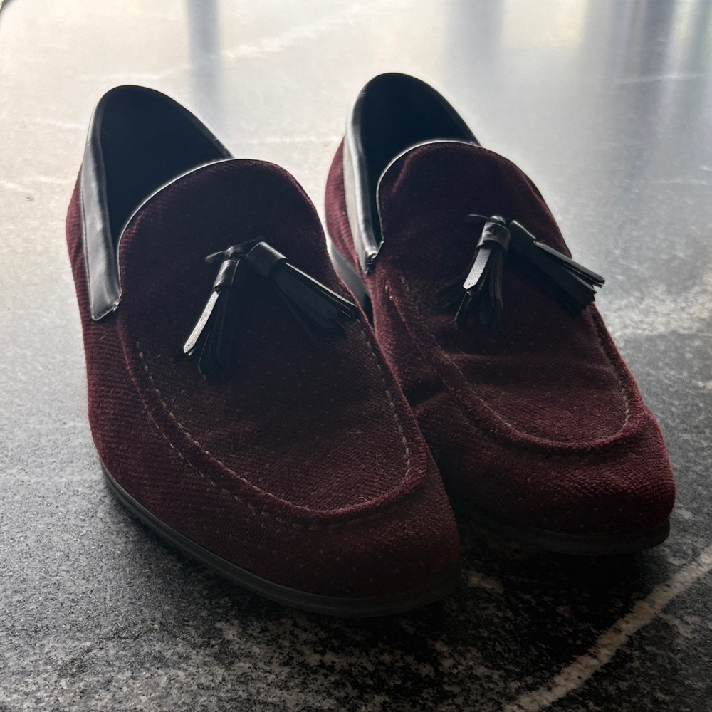 Giorgio Brutini Dark Red Tassel Loafers